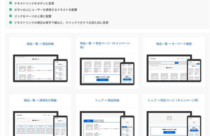 レポート画面例５　WEBサイト改善提案